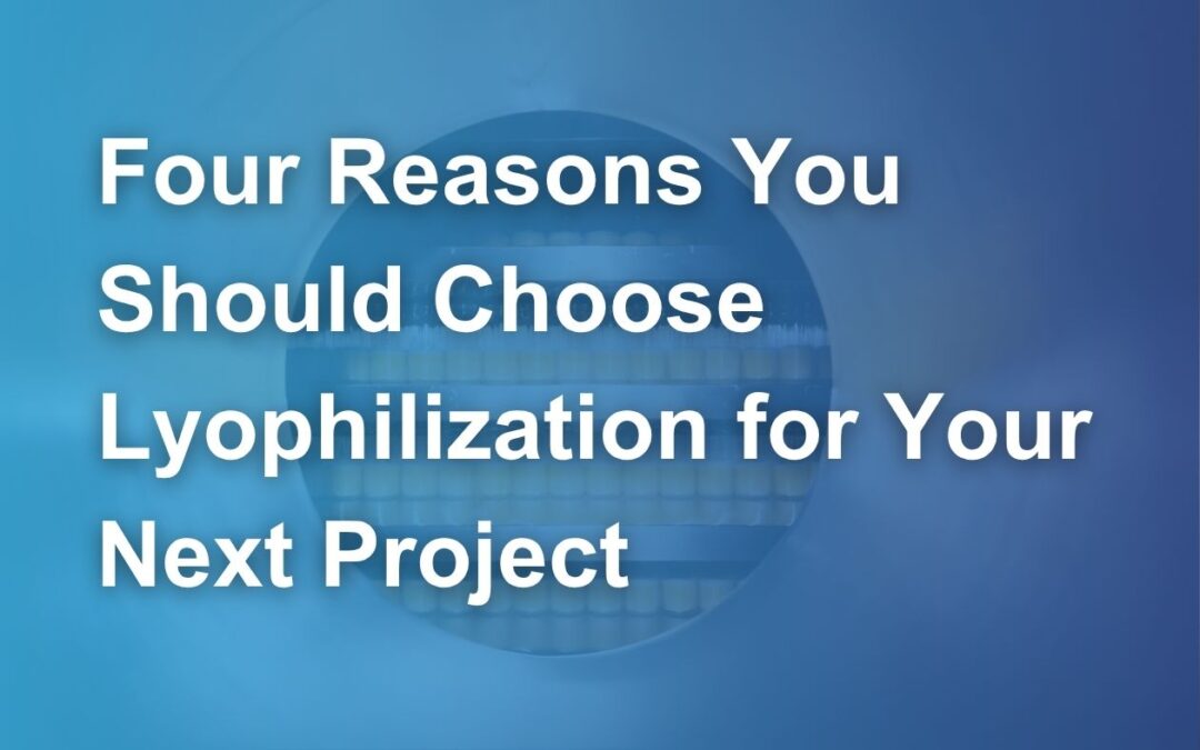 Four Reasons You Should Choose Lyophilization for Your Next Project